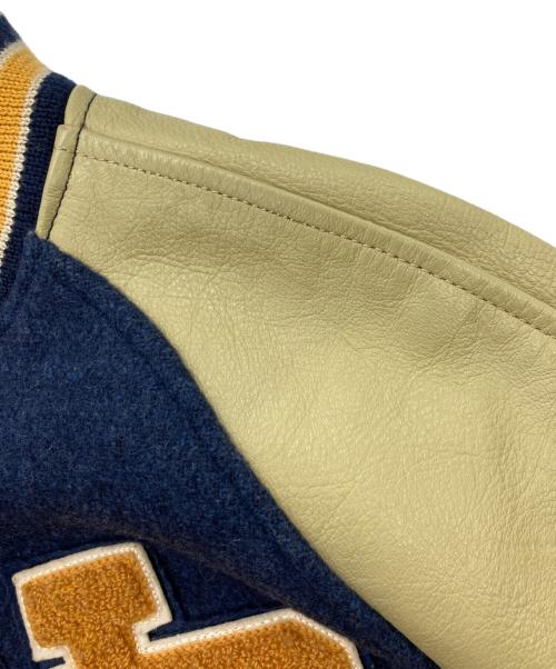 whitesville（ホワイツビル）WHITESVILLE (ホワイツビル) フルデコスタジャン ネイビー×ベージュ サイズ:38の古着・服飾アイテム