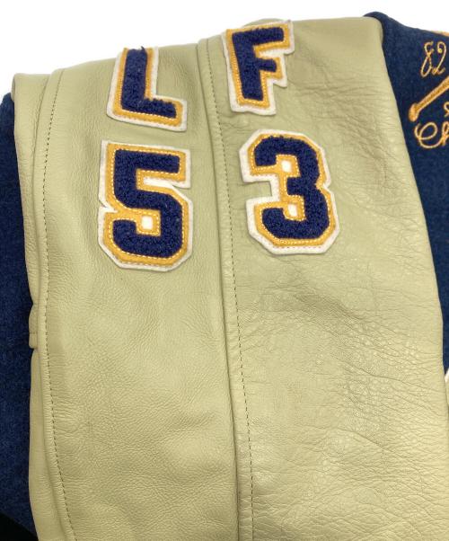 whitesville（ホワイツビル）WHITESVILLE (ホワイツビル) フルデコスタジャン ネイビー×ベージュ サイズ:38の古着・服飾アイテム