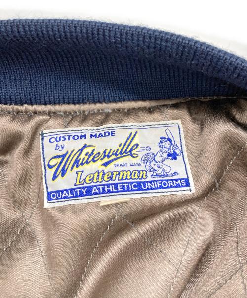 whitesville（ホワイツビル）WHITESVILLE (ホワイツビル) フルデコスタジャン ネイビー×ベージュ サイズ:38の古着・服飾アイテム