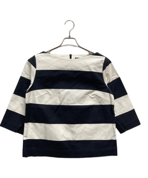 marimekko（マリメッコ）marimekko (マリメッコ) ボーダーブラウス ブラック サイズ:Mの古着・服飾アイテム