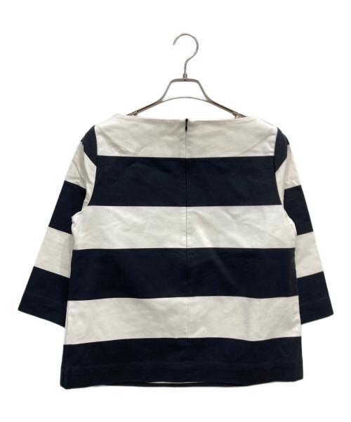 marimekko（マリメッコ）marimekko (マリメッコ) ボーダーブラウス ブラック サイズ:Mの古着・服飾アイテム