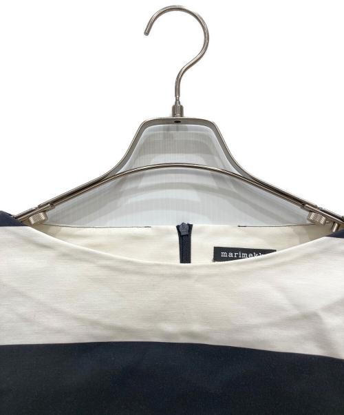 marimekko（マリメッコ）marimekko (マリメッコ) ボーダーブラウス ブラック サイズ:Mの古着・服飾アイテム