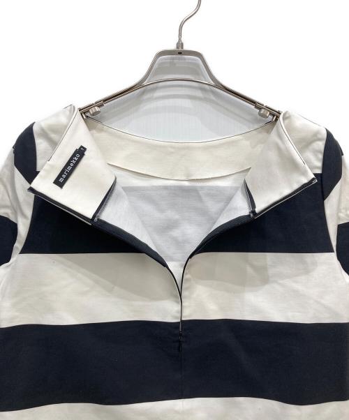 marimekko（マリメッコ）marimekko (マリメッコ) ボーダーブラウス ブラック サイズ:Mの古着・服飾アイテム