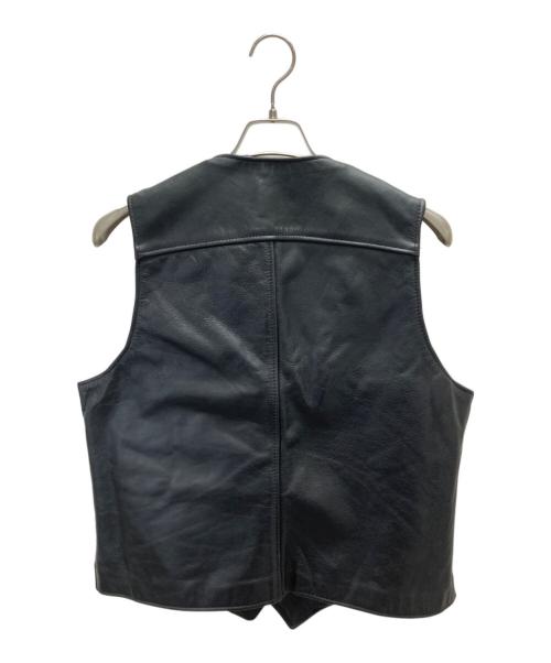 Schott（ショット）Schott (ショット) 424V レザーベスト ブラック サイズ:Lの古着・服飾アイテム