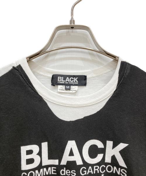 BLACK COMME des GARCONS（ブラックコムデギャルソン）BLACK COMME des GARCONS (ブラックコムデギャルソン) トロンプルイユプリントTシャツ ホワイト サイズ:Mの古着・服飾アイテム