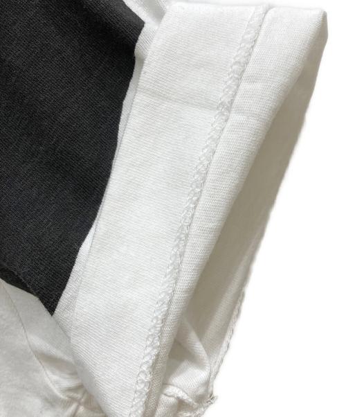 BLACK COMME des GARCONS（ブラックコムデギャルソン）BLACK COMME des GARCONS (ブラックコムデギャルソン) トロンプルイユプリントTシャツ ホワイト サイズ:Mの古着・服飾アイテム