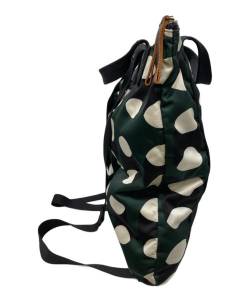 PORTER（ポーター）PORTER (ポーター) MARNI (マルニ) 2WAYトートバッグ グリーン×ブラックの古着・服飾アイテム