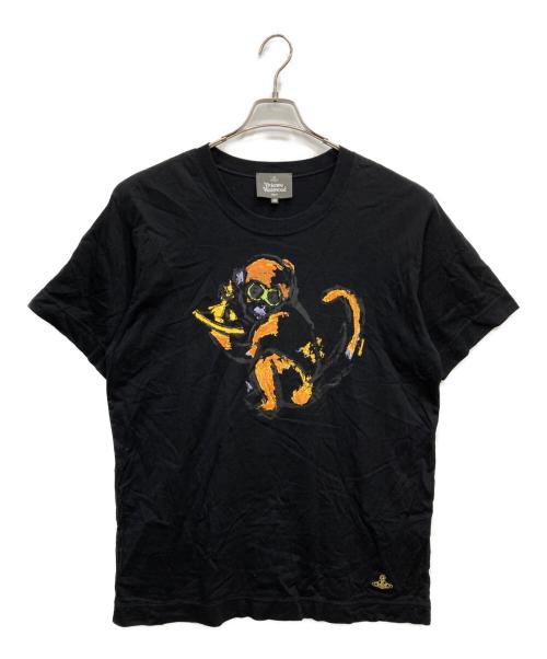 Vivienne Westwood man（ヴィヴィアン ウェストウッド マン）Vivienne Westwood man (ヴィヴィアン ウェストウッド マン) MONKEY ビッグロングTシャツ ブラック サイズ:Ⅼの古着・服飾アイテム