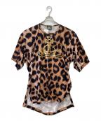 Vivienne Westwood manヴィヴィアン ウェストウッド マン）の古着「LEOPARD ビッグロングTシャツ」｜ブラウン