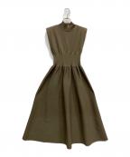 CELFORDセルフォード）の古着「コルセットデザインニットワンピース」｜カーキ