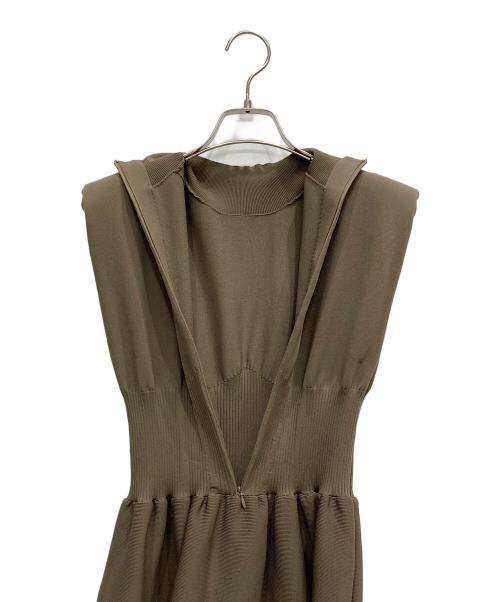 CELFORD（セルフォード）CELFORD (セルフォード) コルセットデザインニットワンピース カーキ サイズ:Sの古着・服飾アイテム