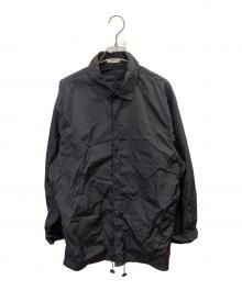 ATON（エイトン）の古着「HAND DYED NYLON SHIRTS JACKET」｜ブラック