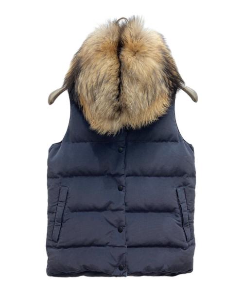 REMI RELIEF（レミレリーフ）REMI RELIEF (レミレリーフ) L'appartement (アパルトモン) フィンラクーン付きダウンベスト ネイビー サイズ:Sの古着・服飾アイテム