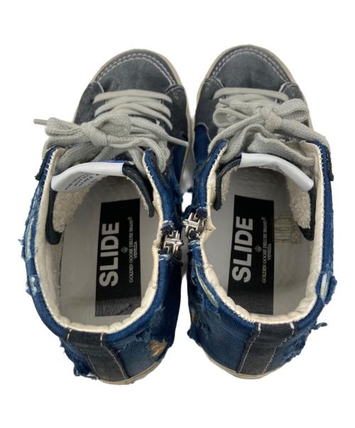 GOLDEN GOOSE（ゴールデングース）GOLDEN GOOSE (ゴールデングース) L'appartement (アパルトモン) 別注SLIDE ダメージ加工ハイカットスニーカー インディゴ サイズ:35の古着・服飾アイテム
