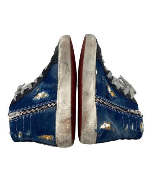 GOLDEN GOOSE（ゴールデングース）GOLDEN GOOSE (ゴールデングース) L'appartement (アパルトモン) 別注SLIDE ダメージ加工ハイカットスニーカー インディゴ サイズ:35の古着・服飾アイテム