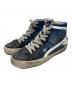 GOLDEN GOOSE（ゴールデングース）の古着「別注SLIDE ダメージ加工ハイカットスニーカー」｜インディゴ