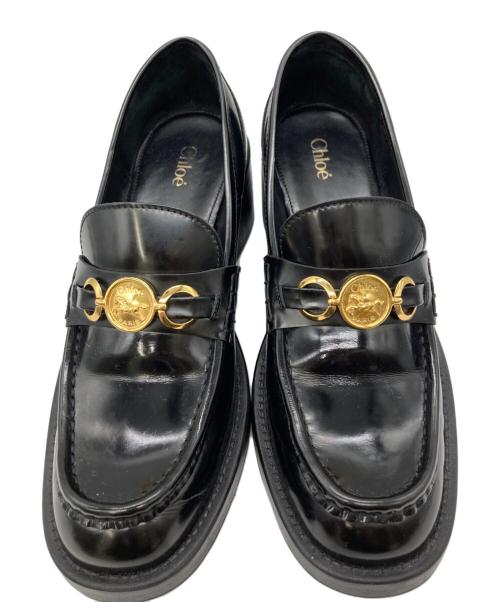 Chloe（クロエ）Chloe (クロエ) 60mm loafers ブラック サイズ:24.5の古着・服飾アイテム