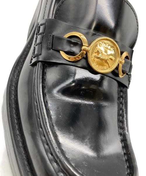 Chloe（クロエ）Chloe (クロエ) 60mm loafers ブラック サイズ:24.5の古着・服飾アイテム