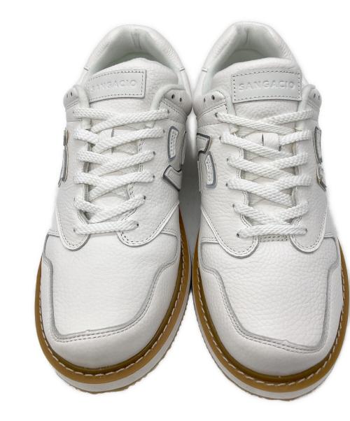 Sangacio（サンガッチョ）Sangacio (サンガッチョ) ｢CREPE｣にゅ～ずローカットスニーカー ホワイト サイズ:US9の古着・服飾アイテム
