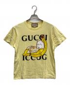 GUCCI×ばなにゃグッチ）の古着「プリントTシャツ」｜イエロー