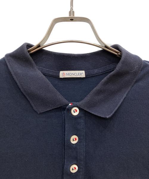 MONCLER（モンクレール）MONCLER (モンクレール) 鹿の子ポロシャツ ネイビー サイズ:Ⅼの古着・服飾アイテム