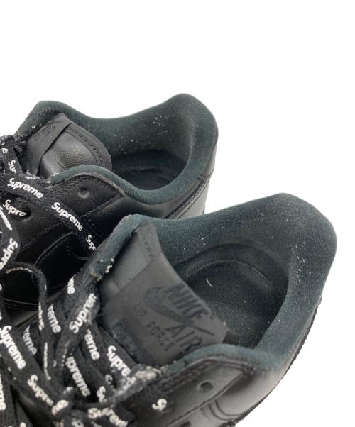 NIKE（ナイキ）NIKE (ナイキ) Supreme (シュプリーム) AIR FORCE 1 LOW SUPREME BLACK/BLACK ブラック サイズ:US7.5の古着・服飾アイテム