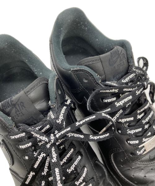 NIKE（ナイキ）NIKE (ナイキ) Supreme (シュプリーム) AIR FORCE 1 LOW SUPREME BLACK/BLACK ブラック サイズ:US7.5の古着・服飾アイテム