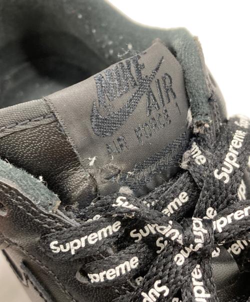 NIKE（ナイキ）NIKE (ナイキ) Supreme (シュプリーム) AIR FORCE 1 LOW SUPREME BLACK/BLACK ブラック サイズ:US7.5の古着・服飾アイテム