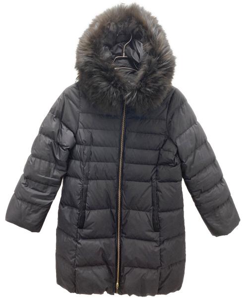 nano・universe（ナノ・ユニバース）nano・universe (ナノ・ユニバース) 西川ダウン／ラクーンファーロングダウン ブラック サイズ:36の古着・服飾アイテム