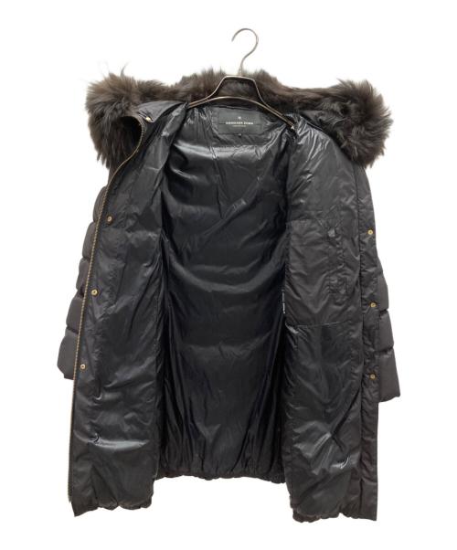 nano・universe（ナノ・ユニバース）nano・universe (ナノ・ユニバース) 西川ダウン／ラクーンファーロングダウン ブラック サイズ:36の古着・服飾アイテム