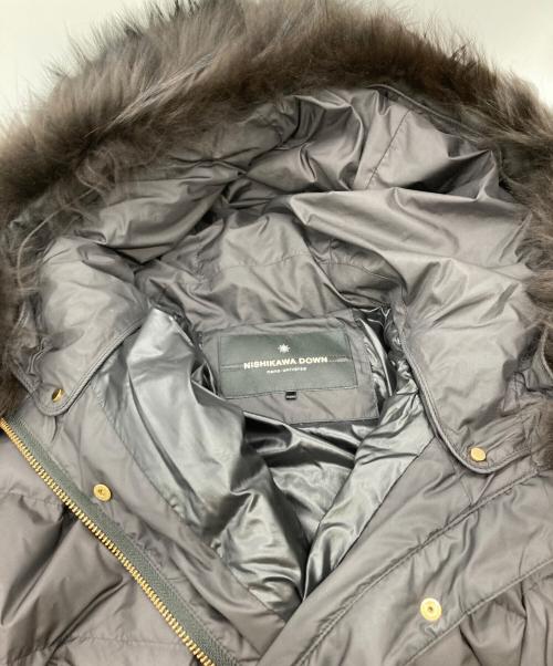 nano・universe（ナノ・ユニバース）nano・universe (ナノ・ユニバース) 西川ダウン／ラクーンファーロングダウン ブラック サイズ:36の古着・服飾アイテム