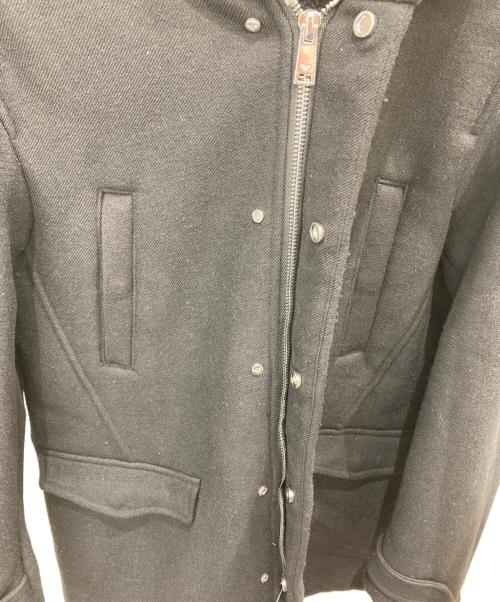 EMPORIO ARMANI（エンポリオアルマーニ）EMPORIO ARMANI (エンポリオアルマーニ) フーデッド裏ボアコート ブラック サイズ:46の古着・服飾アイテム