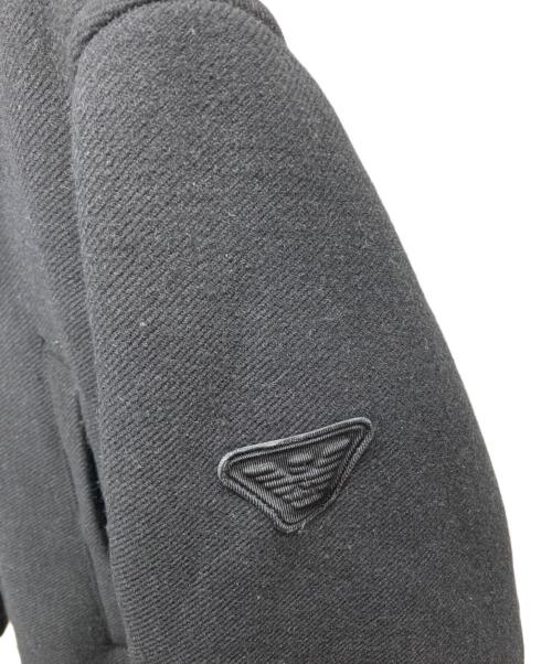 EMPORIO ARMANI（エンポリオアルマーニ）EMPORIO ARMANI (エンポリオアルマーニ) フーデッド裏ボアコート ブラック サイズ:46の古着・服飾アイテム