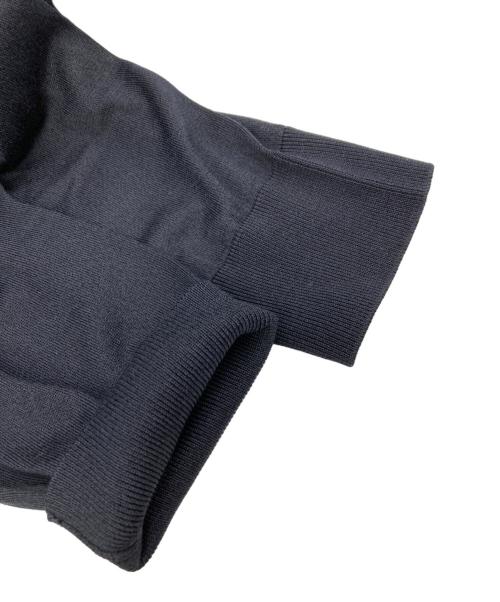 PRADA（プラダ）PRADA (プラダ) コットン×シルクニットポロシャツ ネイビー サイズ:50の古着・服飾アイテム