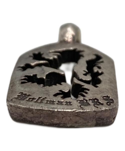 WOLFMAN B.R.S（ウルフマンＢＲＳ）WOLFMAN B.R.S (ウルフマンＢＲＳ) ファイヤーウルフドッグタグペンダントトップ シルバーの古着・服飾アイテム