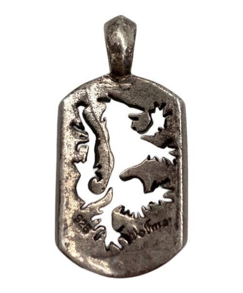 WOLFMAN B.R.S（ウルフマンＢＲＳ）WOLFMAN B.R.S (ウルフマンＢＲＳ) ファイヤーウルフドッグタグペンダントトップ シルバーの古着・服飾アイテム