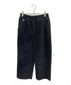 LACOSTEラコステ）の古着「ボアフリースセミワイドパンツ」｜ブラック