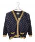 GUCCI（グッチ）の古着「ゴールドラメGGパターンカーディガン」｜ブラック×ゴールド