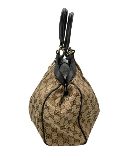 GUCCI（グッチ）GUCCI (グッチ) GGキャンバス スーキーハンドバッグ ブラウン サイズ:表記なしの古着・服飾アイテム