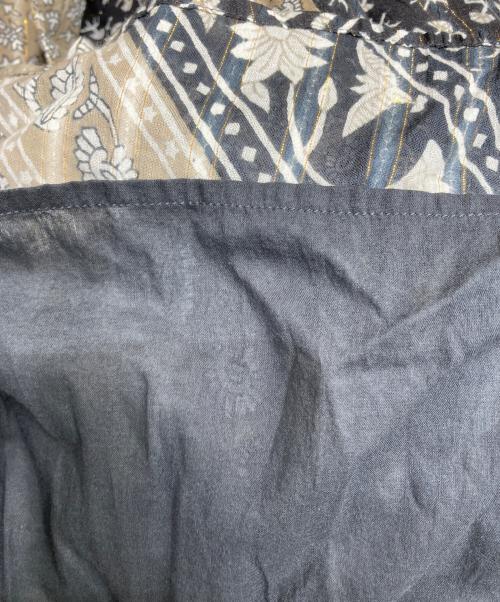 sara mallika（サラマリカ）sara mallika (サラマリカ) Cotton Block Pattern Dress ブラック サイズ:Ⅼの古着・服飾アイテム