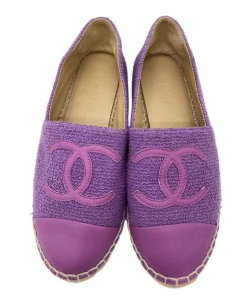 CHANEL（シャネル）CHANEL (シャネル) ココマークエスパドリーユ パープル サイズ:36の古着・服飾アイテム