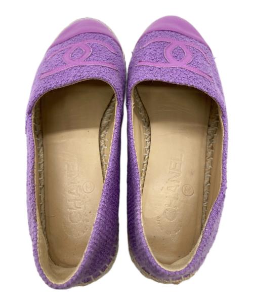 CHANEL（シャネル）CHANEL (シャネル) ココマークエスパドリーユ パープル サイズ:36の古着・服飾アイテム