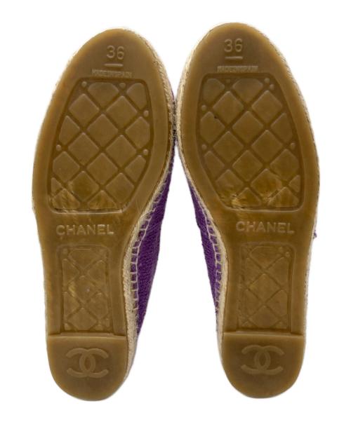 CHANEL（シャネル）CHANEL (シャネル) ココマークエスパドリーユ パープル サイズ:36の古着・服飾アイテム
