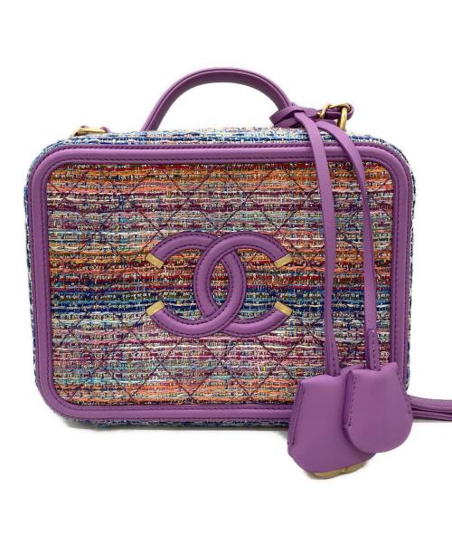 CHANEL（シャネル）CHANEL (シャネル) CCフィリグリー スモールバニティチェーンショルダーバッグ パープルの古着・服飾アイテム