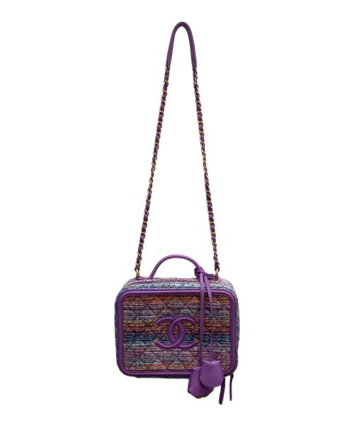 CHANEL（シャネル）CHANEL (シャネル) CCフィリグリー スモールバニティチェーンショルダーバッグ パープルの古着・服飾アイテム