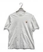 maison kitsuneメゾンキツネ）の古着「ワンポイントロゴTシャツ」｜ホワイト