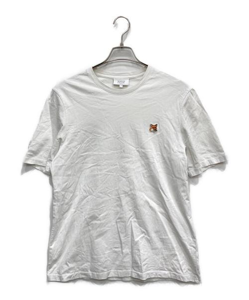 maison kitsune（メゾンキツネ）MAISON KITSUNE (メゾンキツネ) ワンポイントロゴTシャツ ホワイト サイズ:Sの古着・服飾アイテム