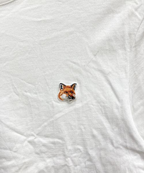 maison kitsune（メゾンキツネ）MAISON KITSUNE (メゾンキツネ) ワンポイントロゴTシャツ ホワイト サイズ:Sの古着・服飾アイテム