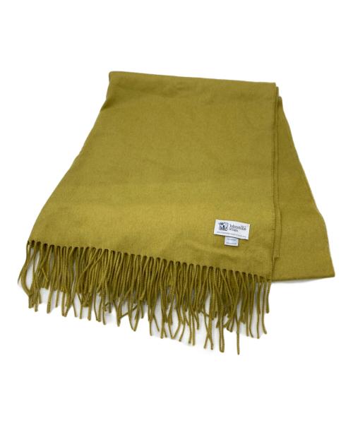 JOHNSTONS OF ELGIN（ジョンストンズオブエルガン）JOHNSTONS OF ELGIN (ジョンストンズオブエルガン) 大判カシミヤマフラー イエロー/マスタードの古着・服飾アイテム