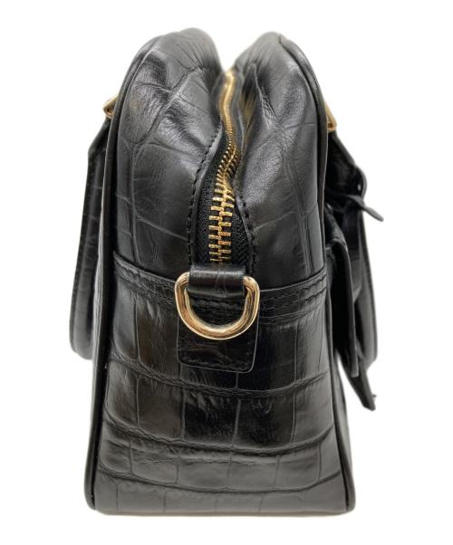 ANYA HINDMARCH（アニヤ・ハインドマーチ）ANYA HINDMARCH (アニヤ・ハインドマーチ) カーカー クロコ型押し2WAYバッグ ブラック サイズ:表記なしの古着・服飾アイテム